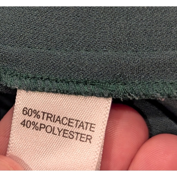 St. John Green Faux Wrap Long Sleeve Dress Size 2 - Picture 4 of 6